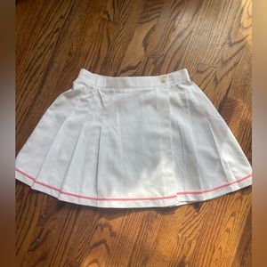 TAIL CUTEST VINTAGE PLEATED TENNIS SKIRT WHITE WITH PINK PIPING SIZE SMALL